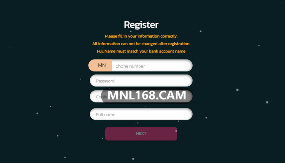 How to register Mnl168 casino